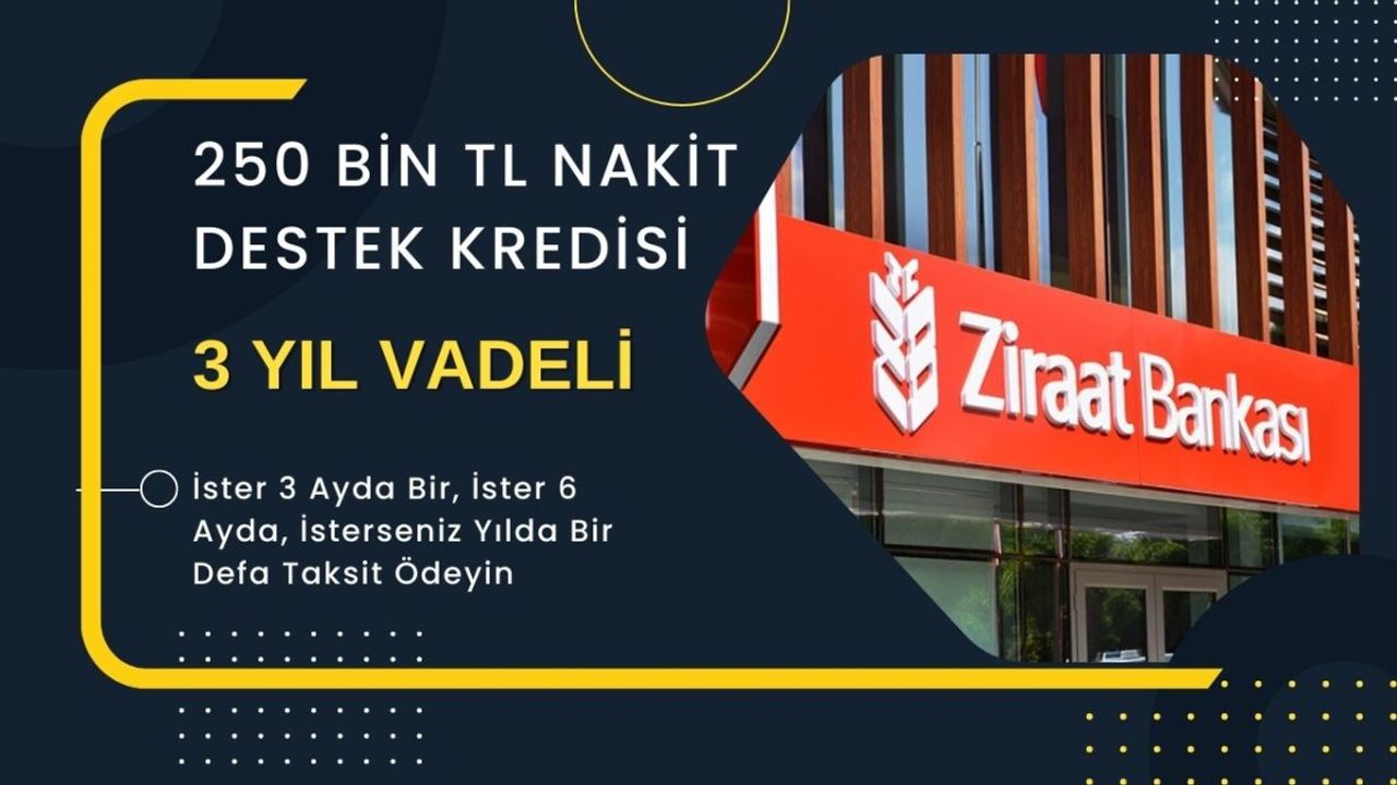 Ziraat Bankası'ndan Çiftçilere 250 Bin TL Destek Kredisi Fırsatı