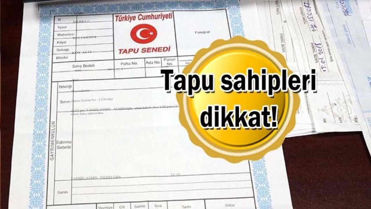 Tapuda Yeni Dönem Başlıyor: Ev Alım-Satımı Noterlerde Yapılacak