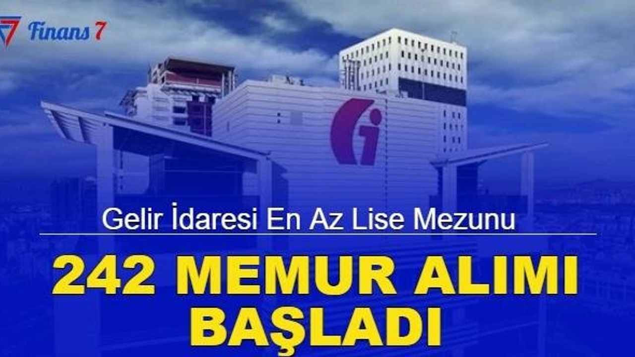 Gelir İdaresi Başkanlığı KPSS Tercihleri İle Memur Alımı Yapıyor