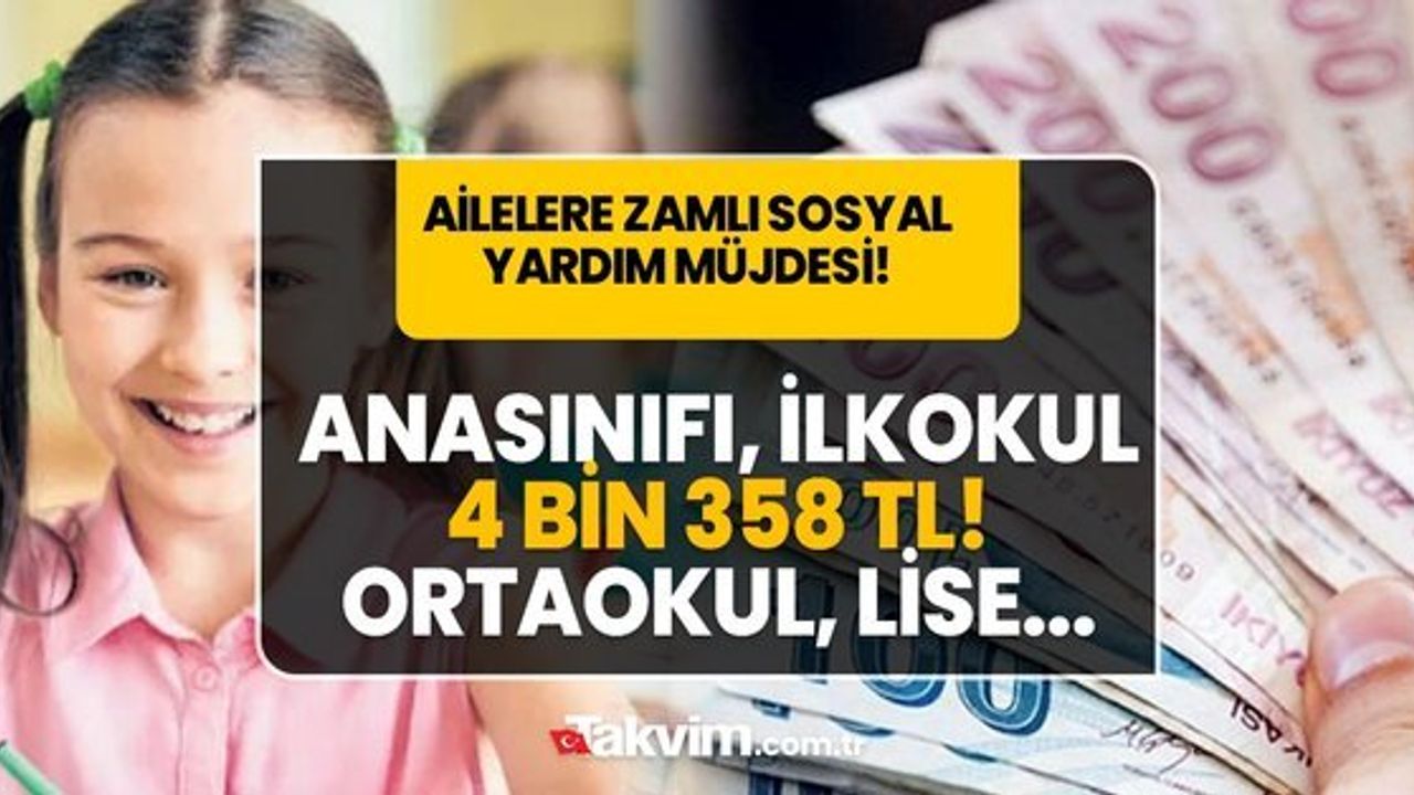 Sosyal Destek Yardımlarında Artış: Çocuk Desteği, 65 Yaş Aylığı, Evde Bakım ve Engelli Aylığı