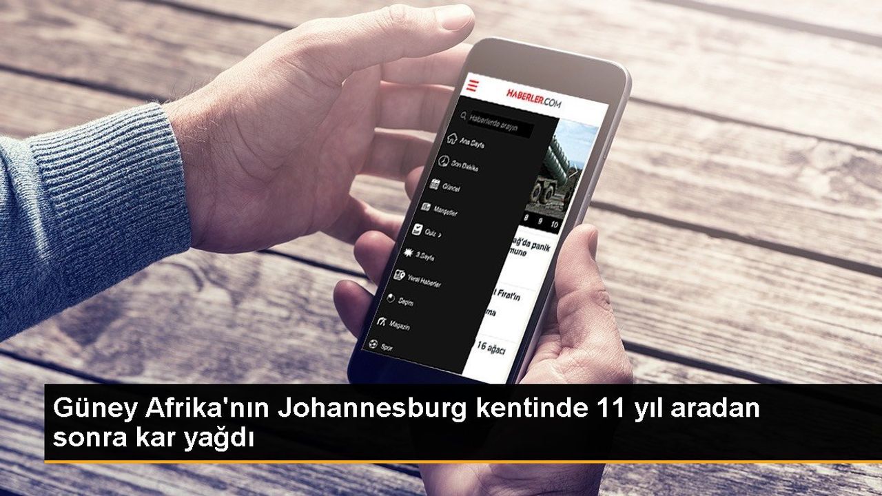 Güney Afrika'da Johannesburg'da Nadir Kar Yağışı