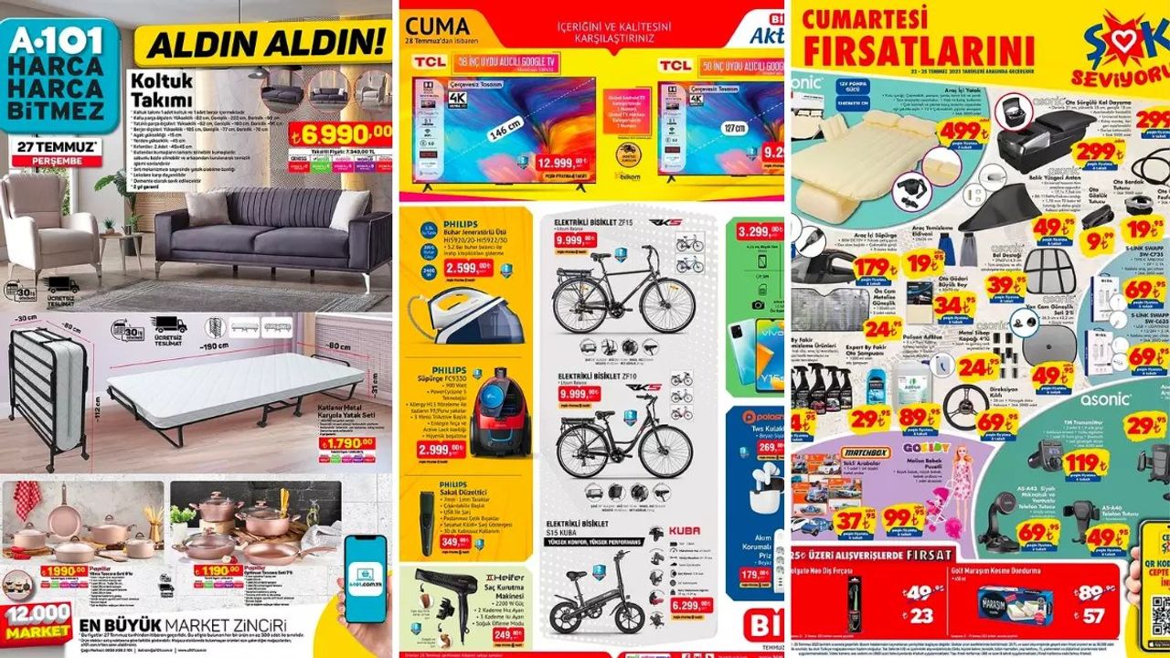 A101, ŞOK ve BİM Aktüel Ürün Katalogları