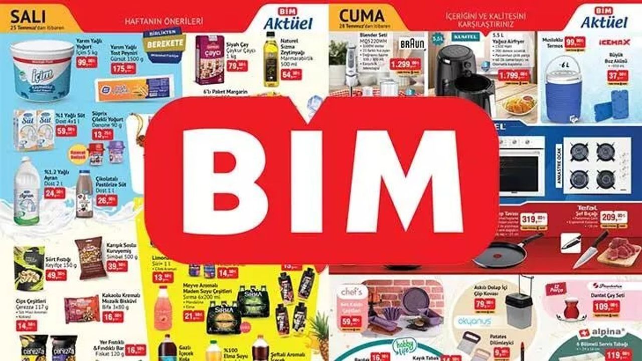 BİM 25-28 Temmuz Aktüel Ürünler Kataloğu
