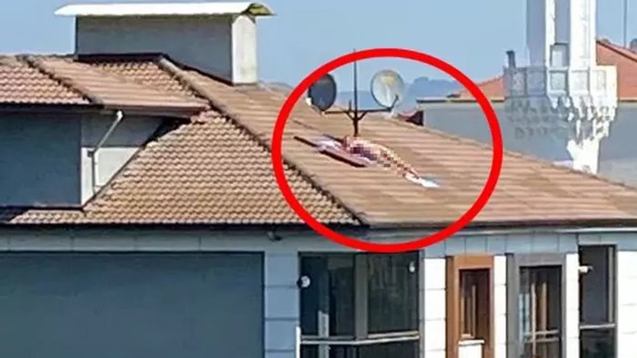 Çıplak Halde Çatıda Güneşlenen Adam Apartman Sahibi Çıktı