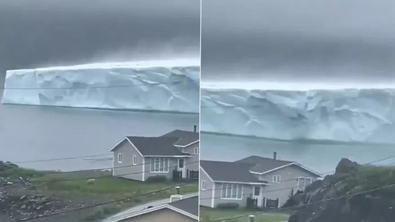 Kanada'nın Ferryland Bölgesinde Dev Buzdağı Görüldü