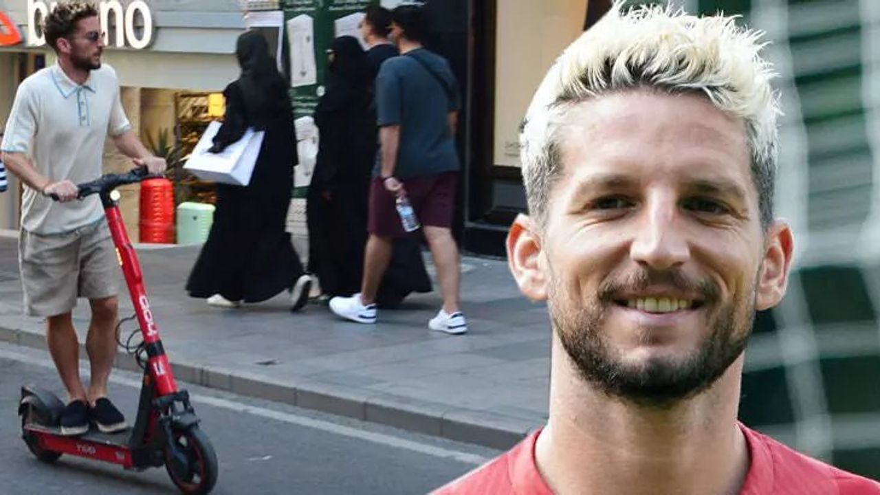 Galatasaray'ın Yıldız Futbolcusu Dries Mertens Elektrikli Scooter Kullanıyor