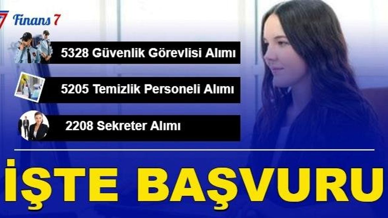 Personel Alım Duyurusu: Güvenlik, Temizlik ve Sekreter Kadrolarına 12 Bin 813 Personel Alımı