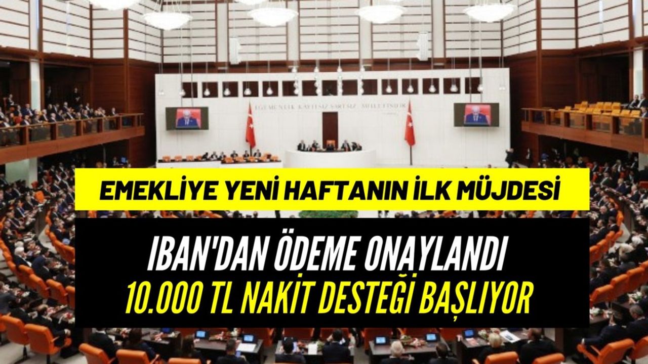 Maaşı 7550 TL ve Üstü Olan Emeklilere 10.000 TL Destek Ödemesi