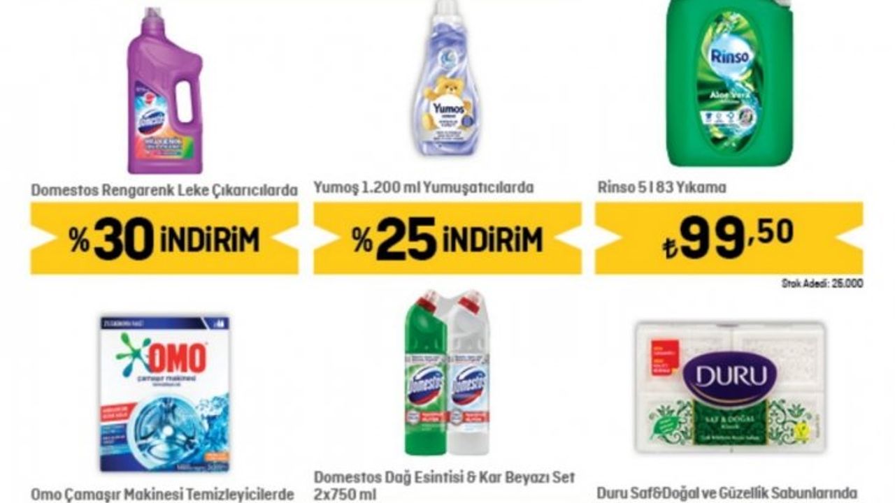 Migros'ta Rinso, Domestos ve Bingo İndirimleri