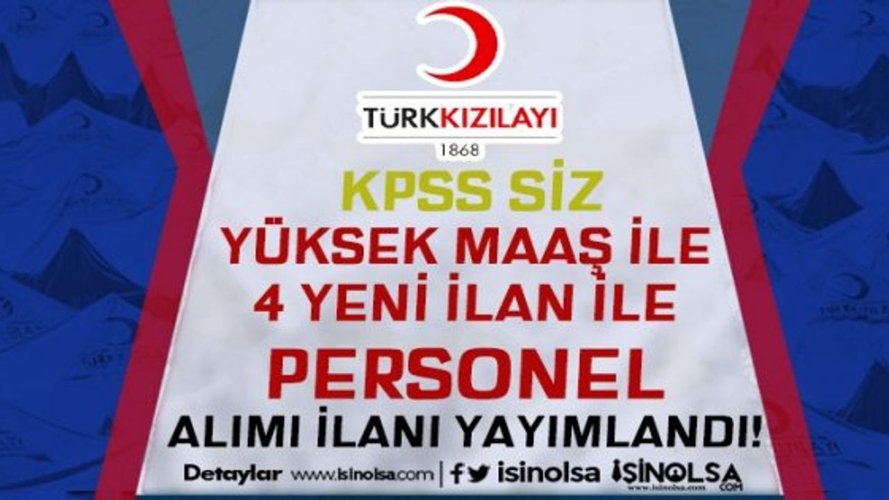 Kızılay Personel Alımı İlanı