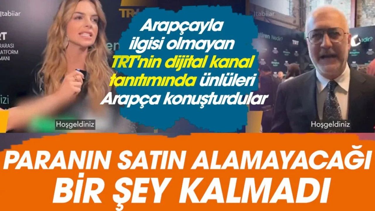 TRT'nin Tabii Platformunun Lansmanında Ünlülerin Arapça Konuşması Sosyal Medyanın Dikkatini Çekti