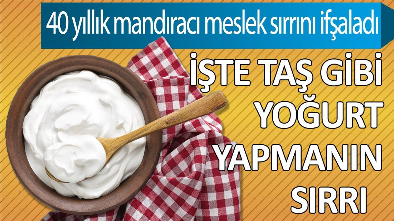 İşte Taş Gibi Yoğurt Yapmanın Sırrı!