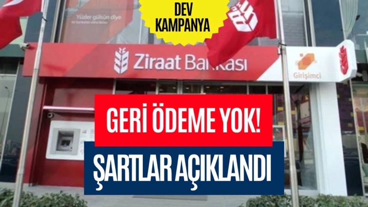 Ziraat Bankası'ndan 1500 TL Para Hediyesi! 10 Eylül'e Kadar Bir Mesajla Cebinizde