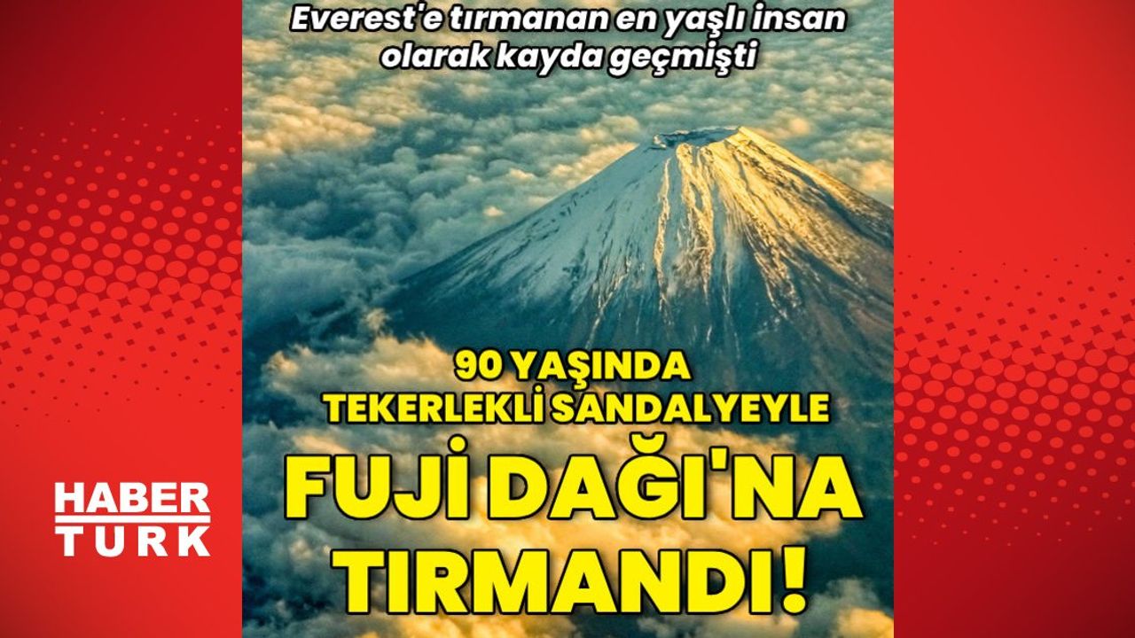 90 Yaşındaki Dağcı Tekerlekli Sandalyeyle Fuji Dağı'na Tırmandı