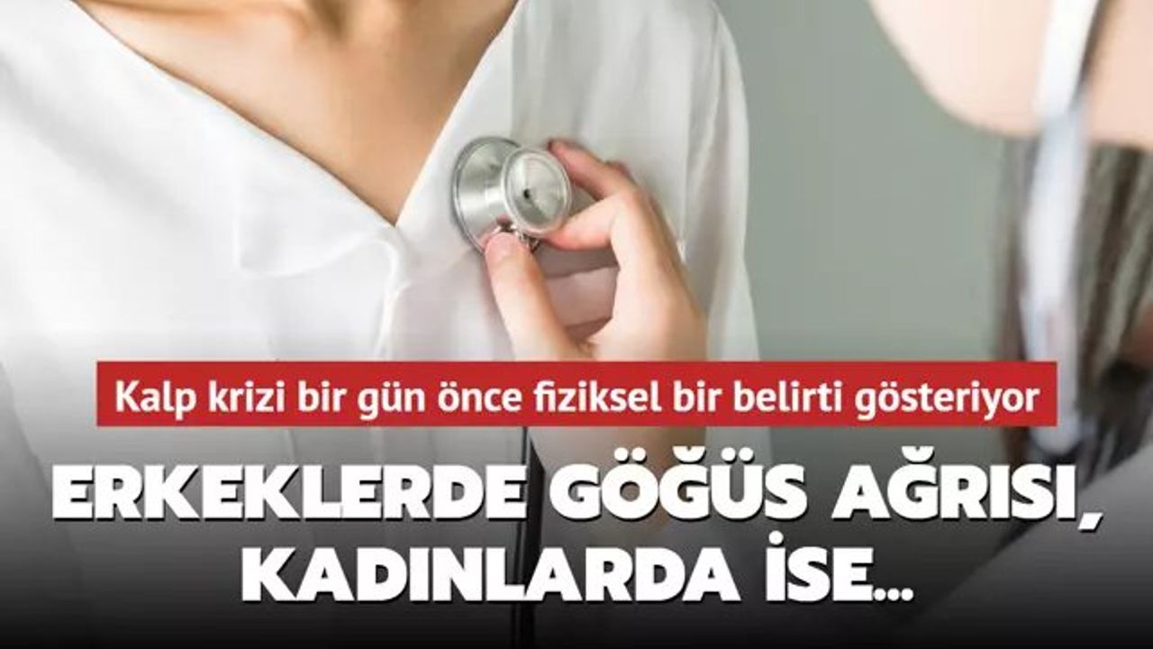 Kalp Krizi Bir Gün Önceden, Kadında ve Erkekte Farklı Belirti Veriyor