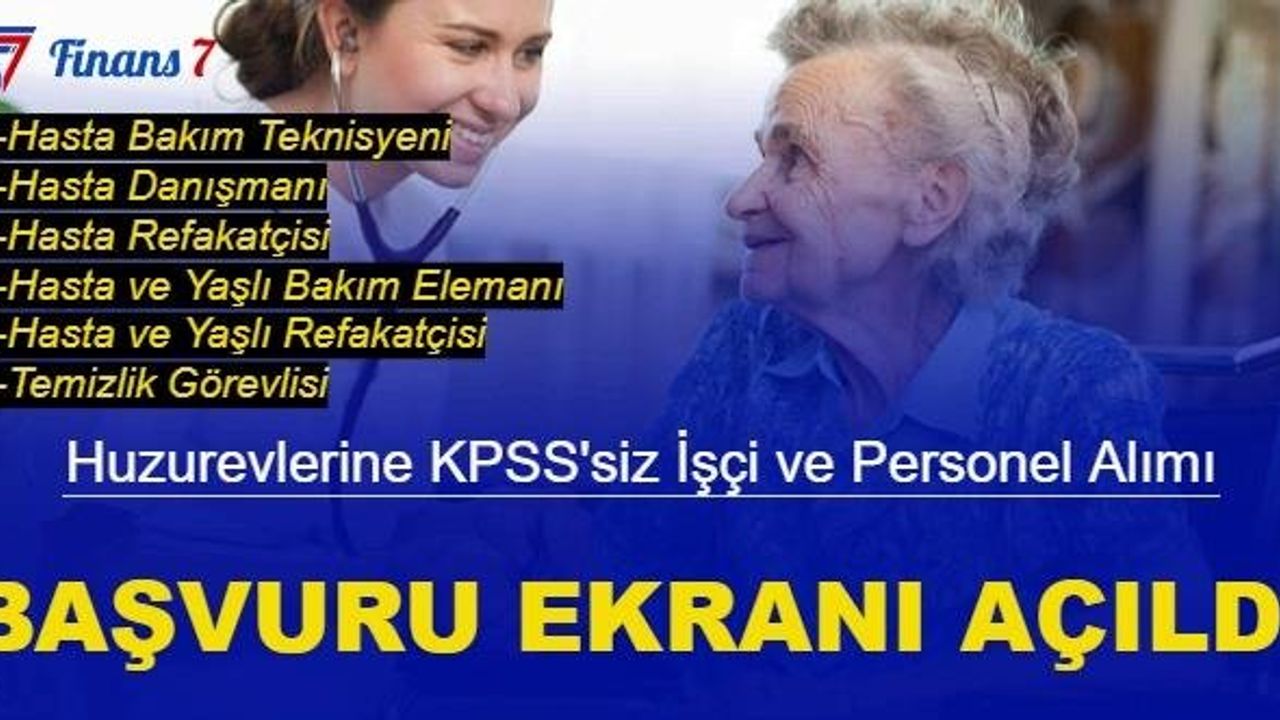 Huzurevlerine İŞKUR'dan İşçi ve Personel Alımı Başvurusu Başladı