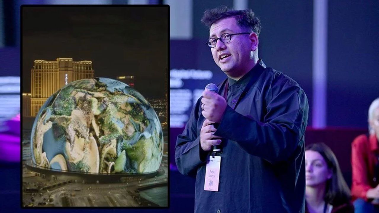 Yeni Medya Sanatçısı Refik Anadol, Las Vegas'taki Sphere'de Eserini Sergiledi