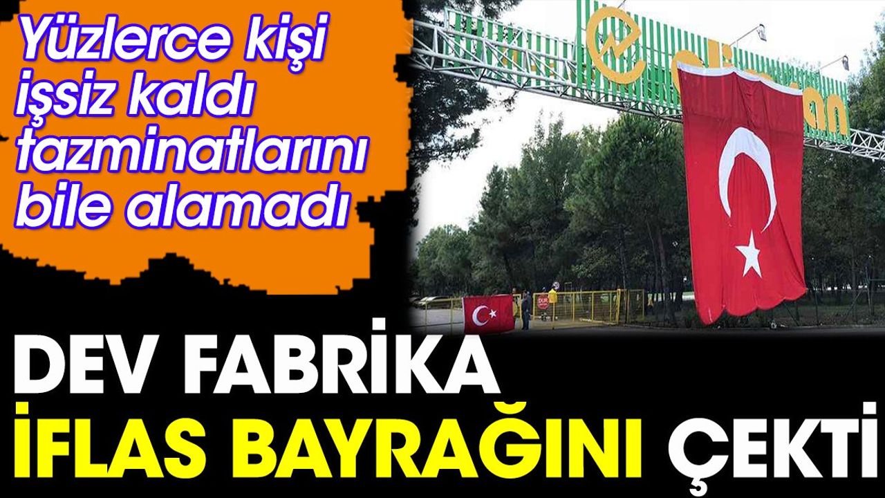 Kocaeli'deki Elimsan Fabrikası İflas Bayrağını Çekti