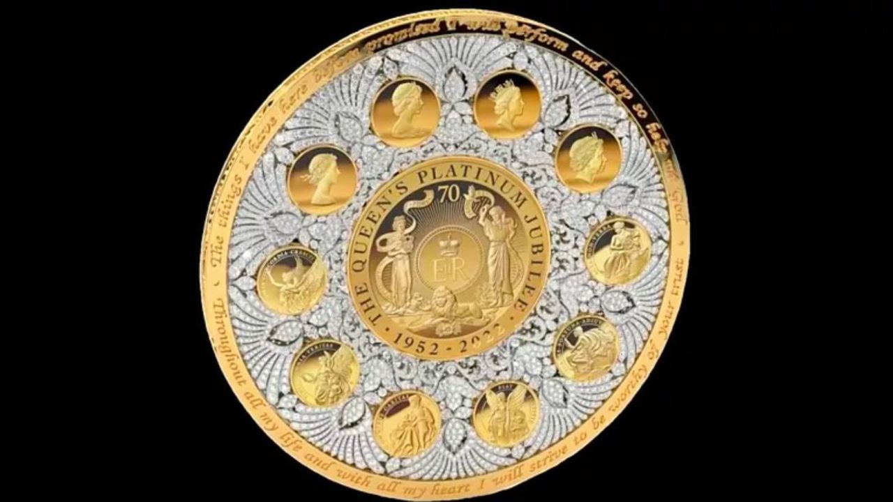 İngiltere Kraliçesi II. Elizabeth Anısına Dev Bir Madeni Para Tasarlandı