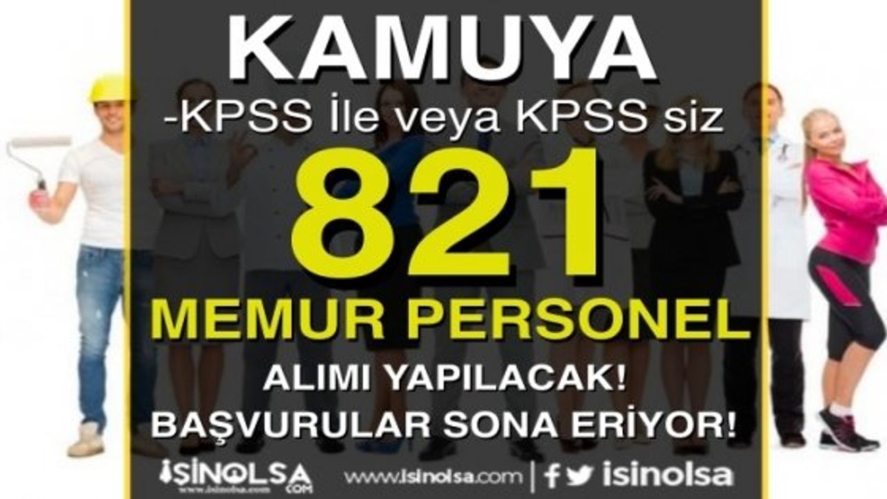 Kamuya Memur Personel Alımı Yapılıyor