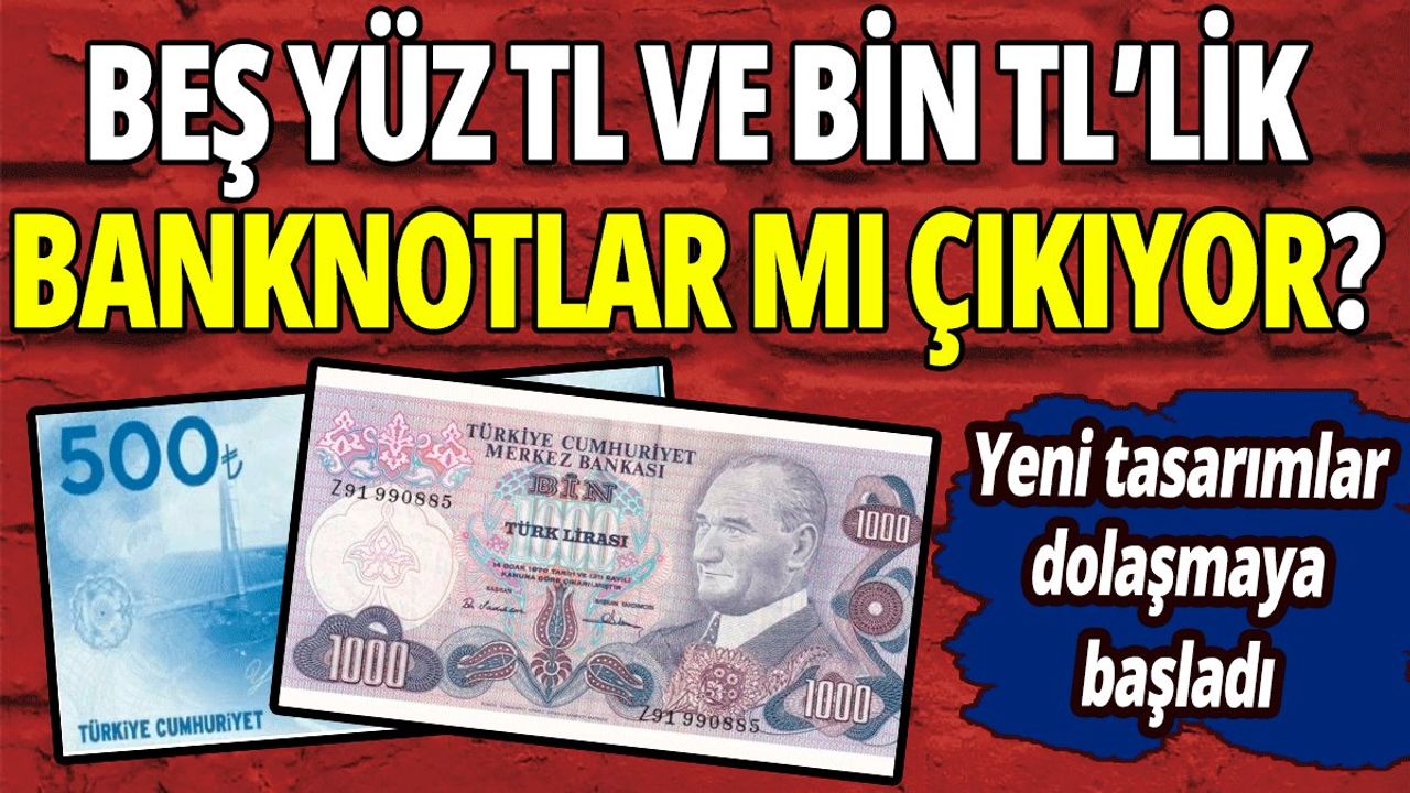 Beş Yüz ve Bin TL'lik Banknotlar mı Çıkıyor? Tasarımları İnternette Dolaşmaya Başladı