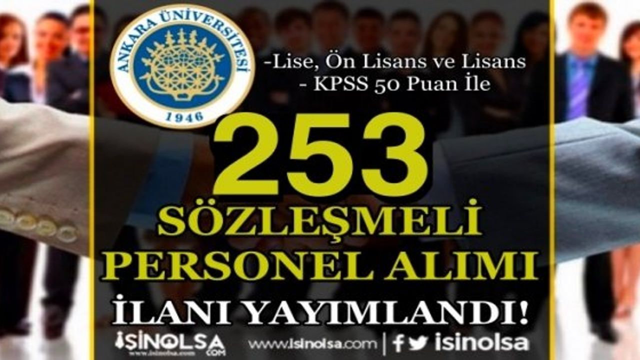 Ankara Üniversitesi Personel Alımı İlanı
