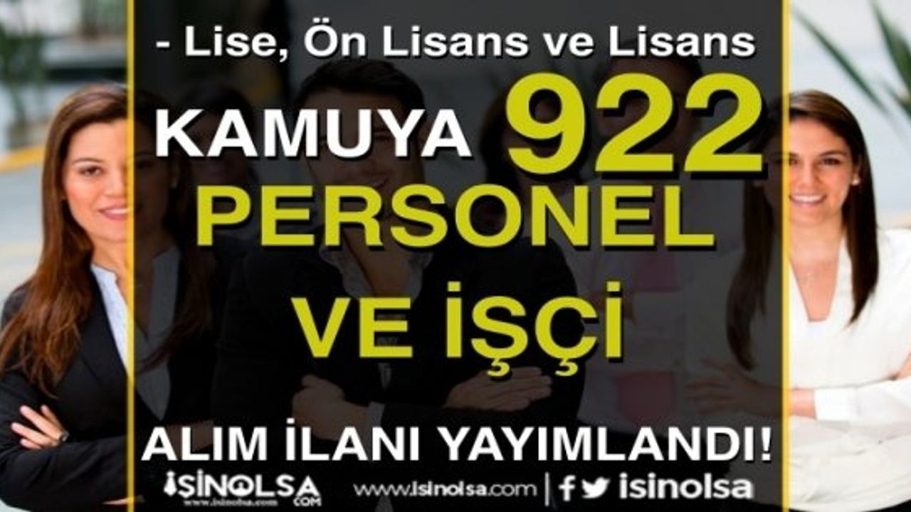 Kamuya Memur Personel Alımı İlanları