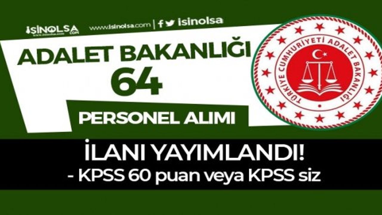 Adalet Bakanlığı Personel Alımı 2023