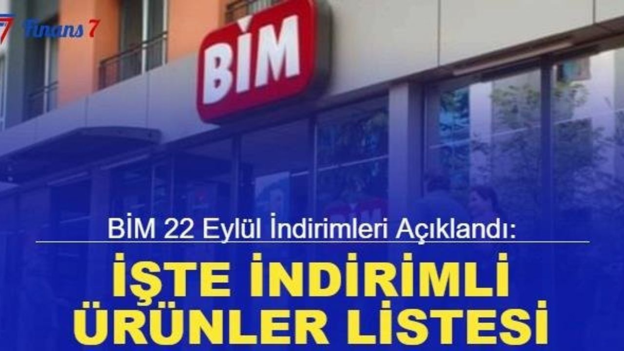 BİM 22 Eylül Aktüel Ürünler Kataloğu