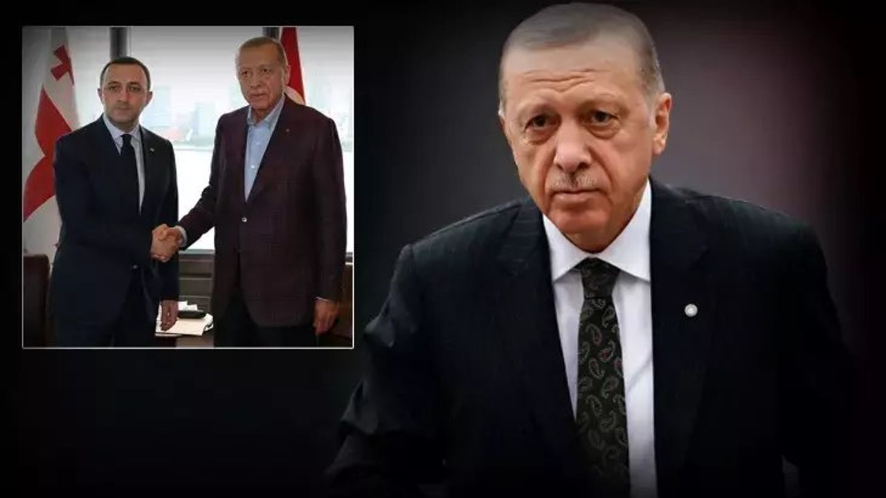 Cumhurbaşkanı Recep Tayyip Erdoğan Amerika'da Gürcistan Başbakanı Irakli Garibashvili'yi Kabul Etti