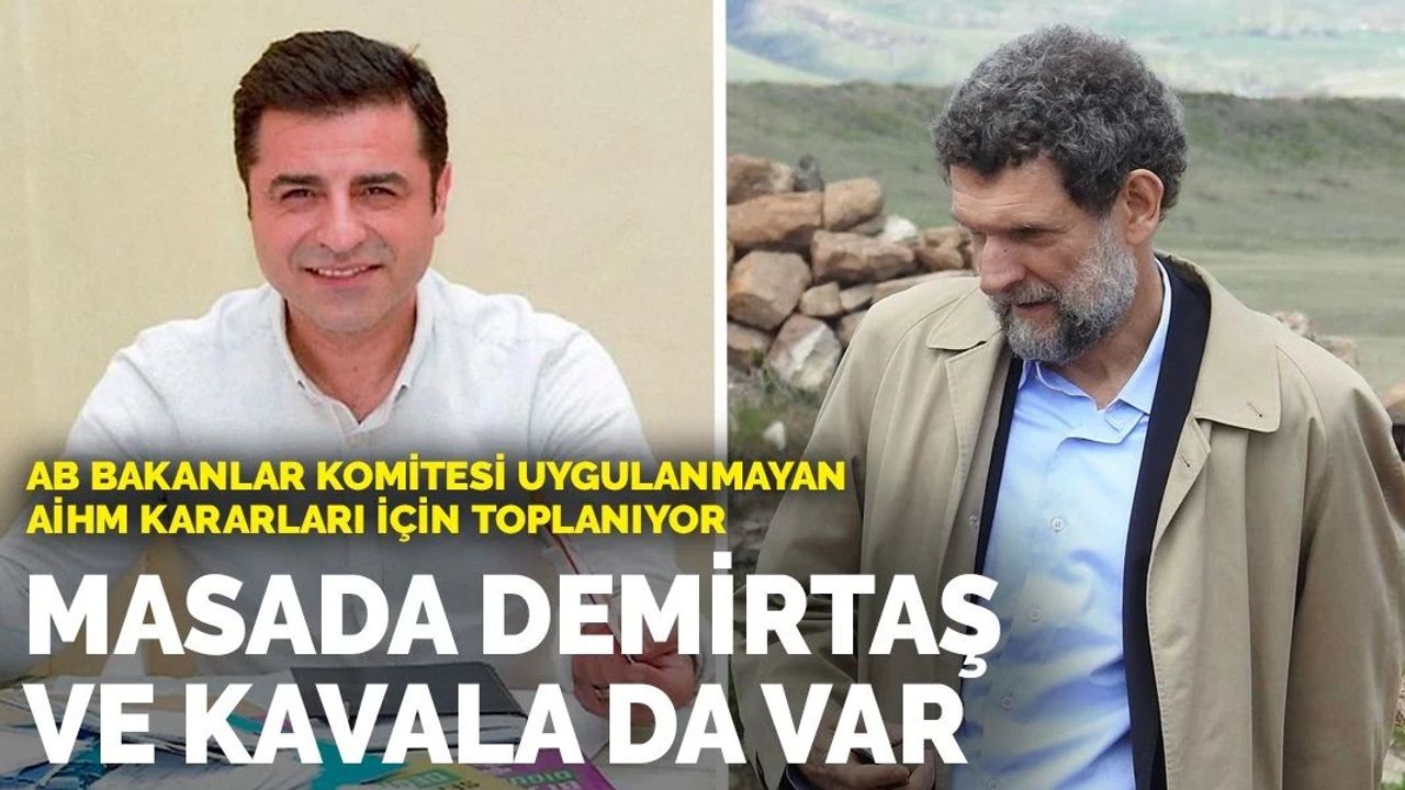 AB Bakanlar Komitesi uygulanmayan AİHM kararları için toplanıyor: Masada Kavala ve Demirtaş da var