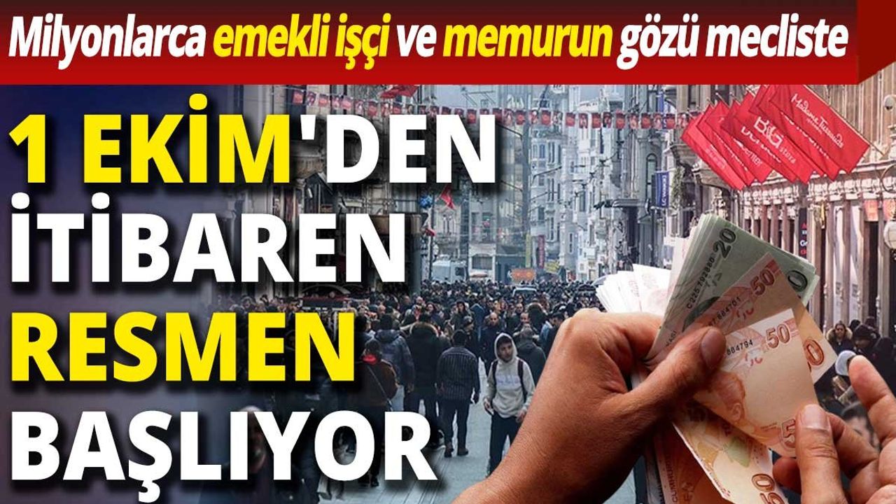 Milyonlarca Emekli, İşçi ve Memuru İlgilendiriyor: 1 Ekim'den İtibaren Resmen Başlıyor