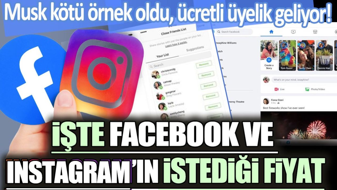 Facebook ve Instagram Ücretli Üyelik Sistemi Hakkında Detaylar