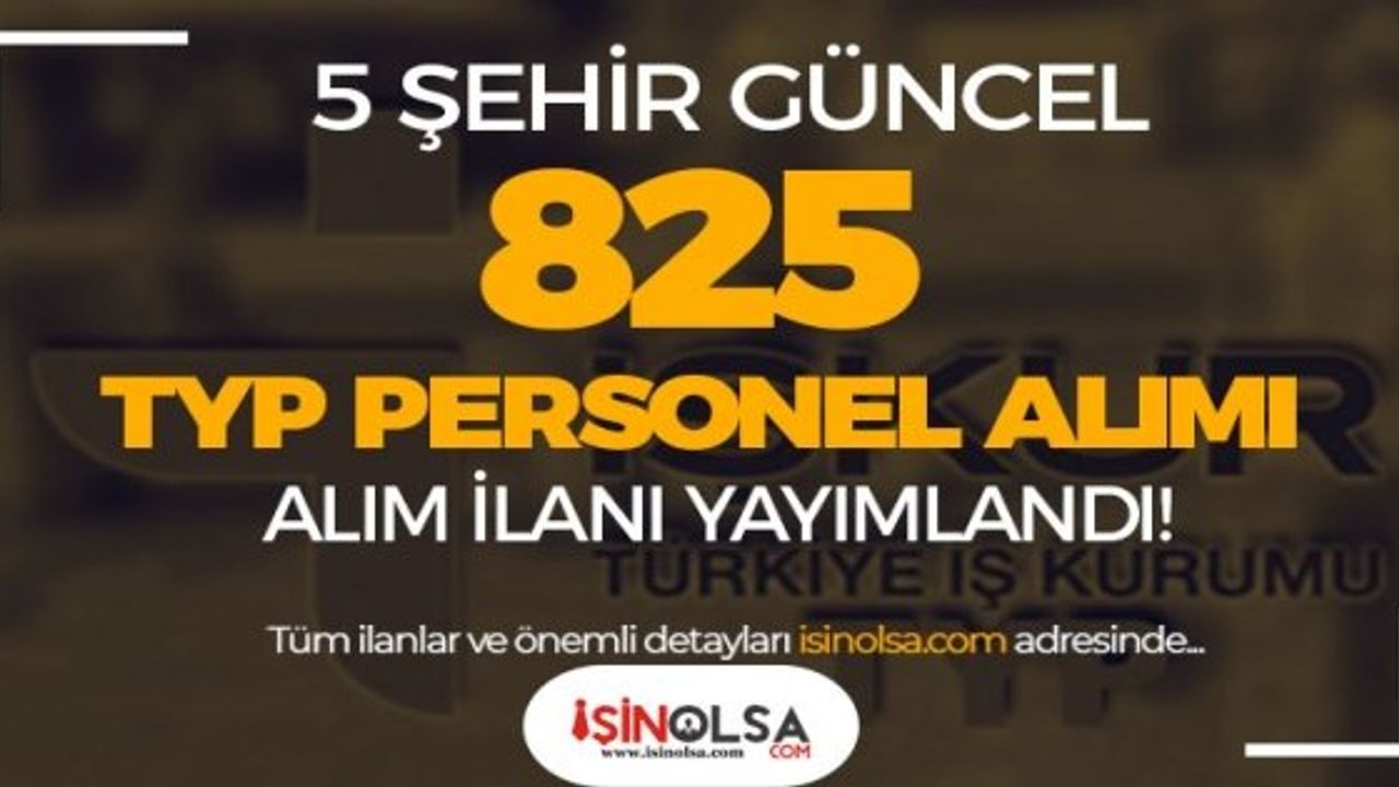 İŞKUR Yeni İlanlar - Ekim Ayı TYP Personel Alımı İlanları