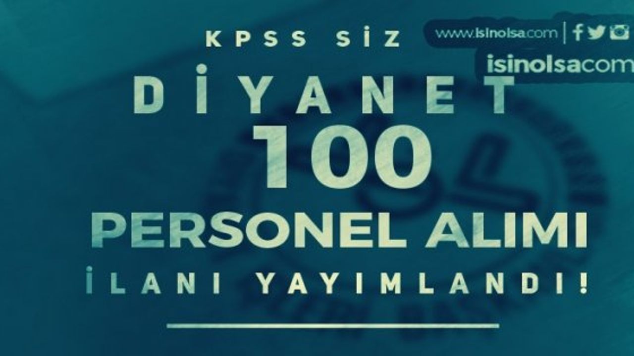 Diyanet İşleri Başkanlığı Sözleşmeli Personel Alımı