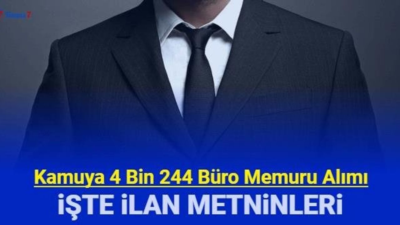 Kamuya Büro Memuru Alımı