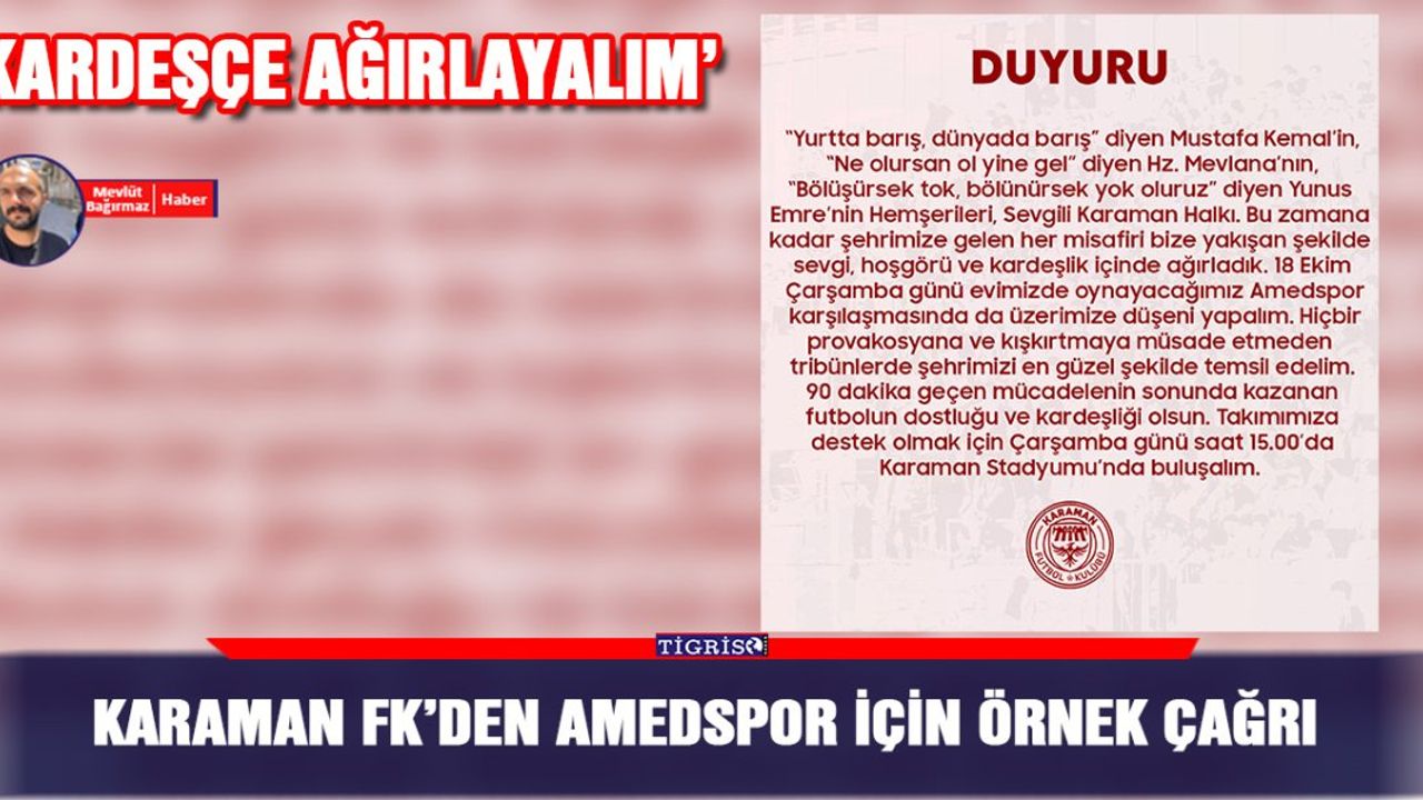 Karaman FK - Amedspor Maçı Öncesi Önlemler Alındı