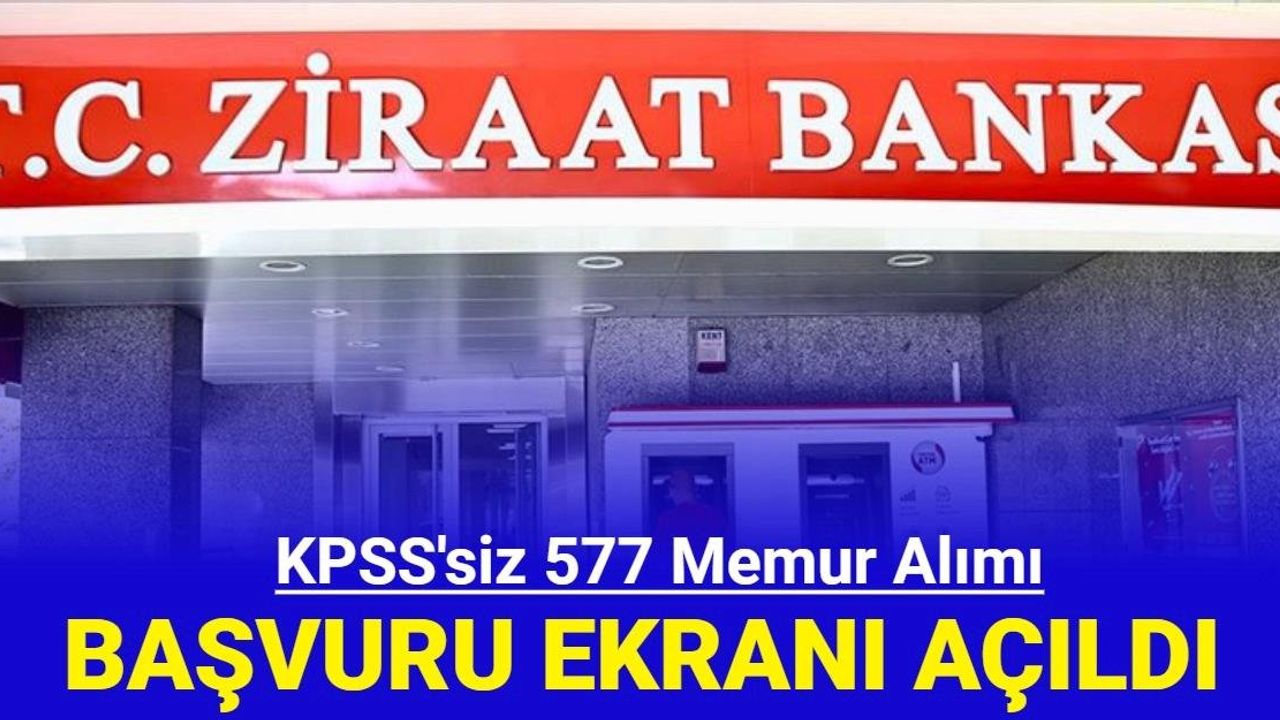 Ziraat Bankası Personel Alımı Başvurusu Başladı