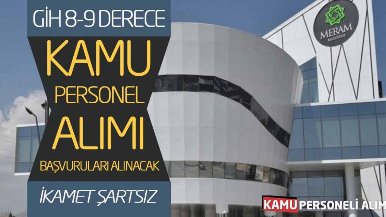 GİH 8-9 Derece Kamu Personel Alımı Başvuruları Alınacak!