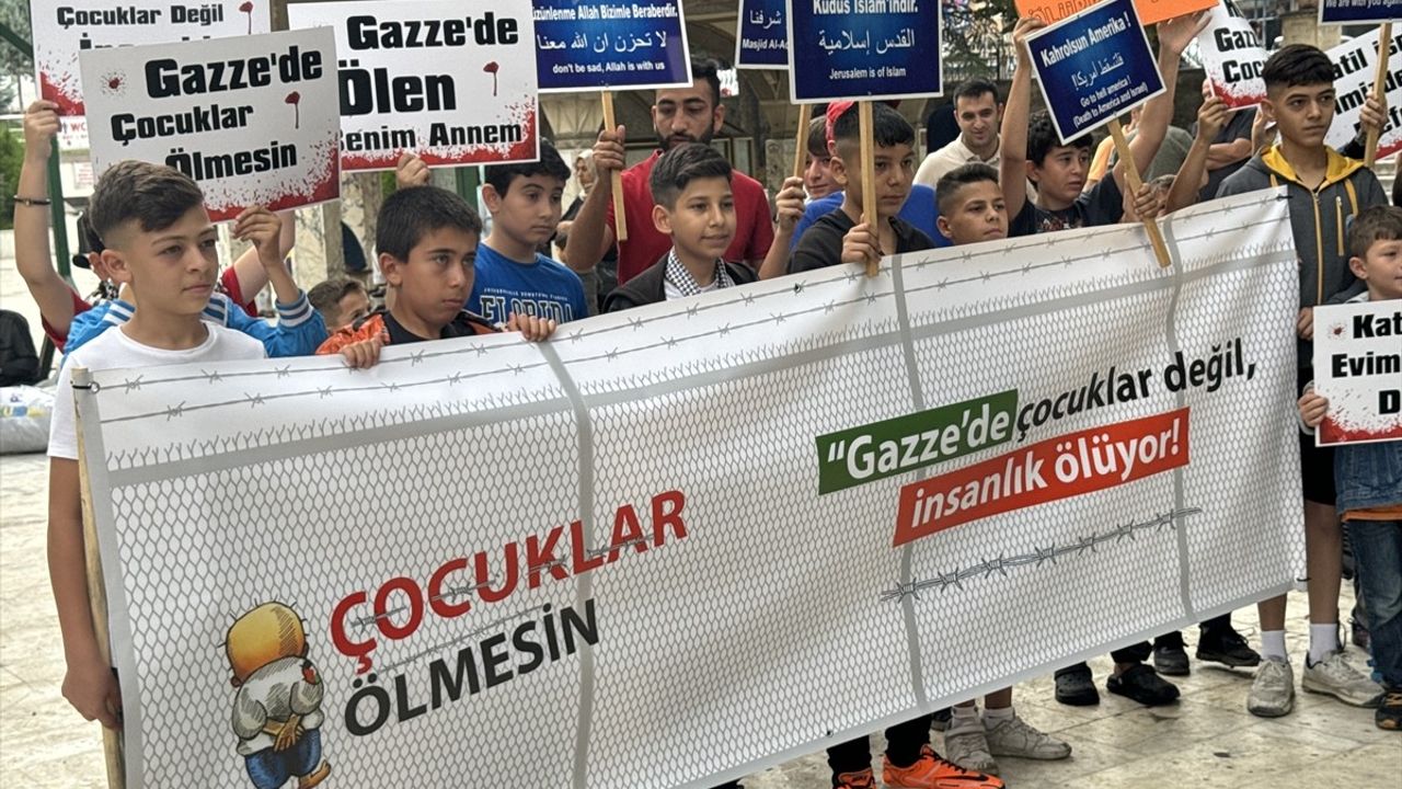 Afyonkarahisar'da Çocukların Gazze Protestosu