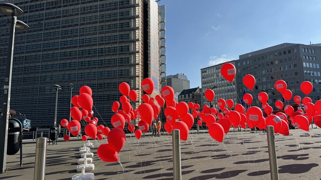 Brüksel'de STK'lerden AB'ye Gazze Protestosu