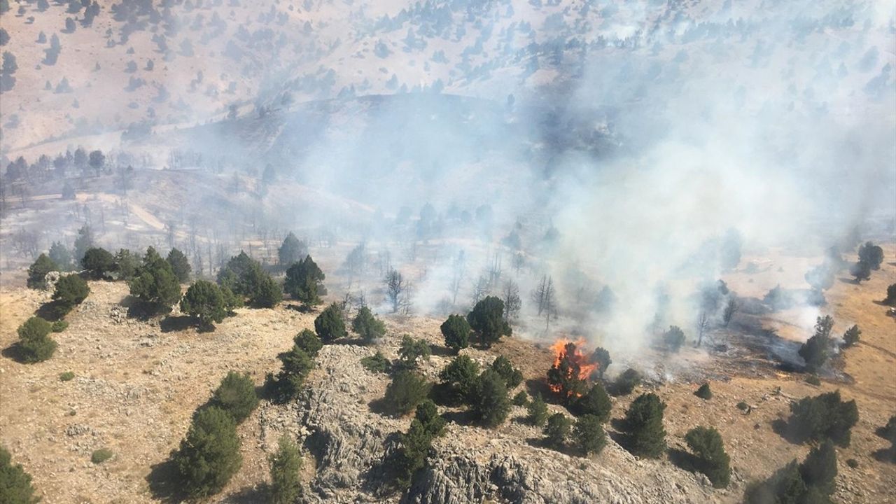 Kahramanmaraş'ta Orman Yangınına Müdahale Devam Ediyor