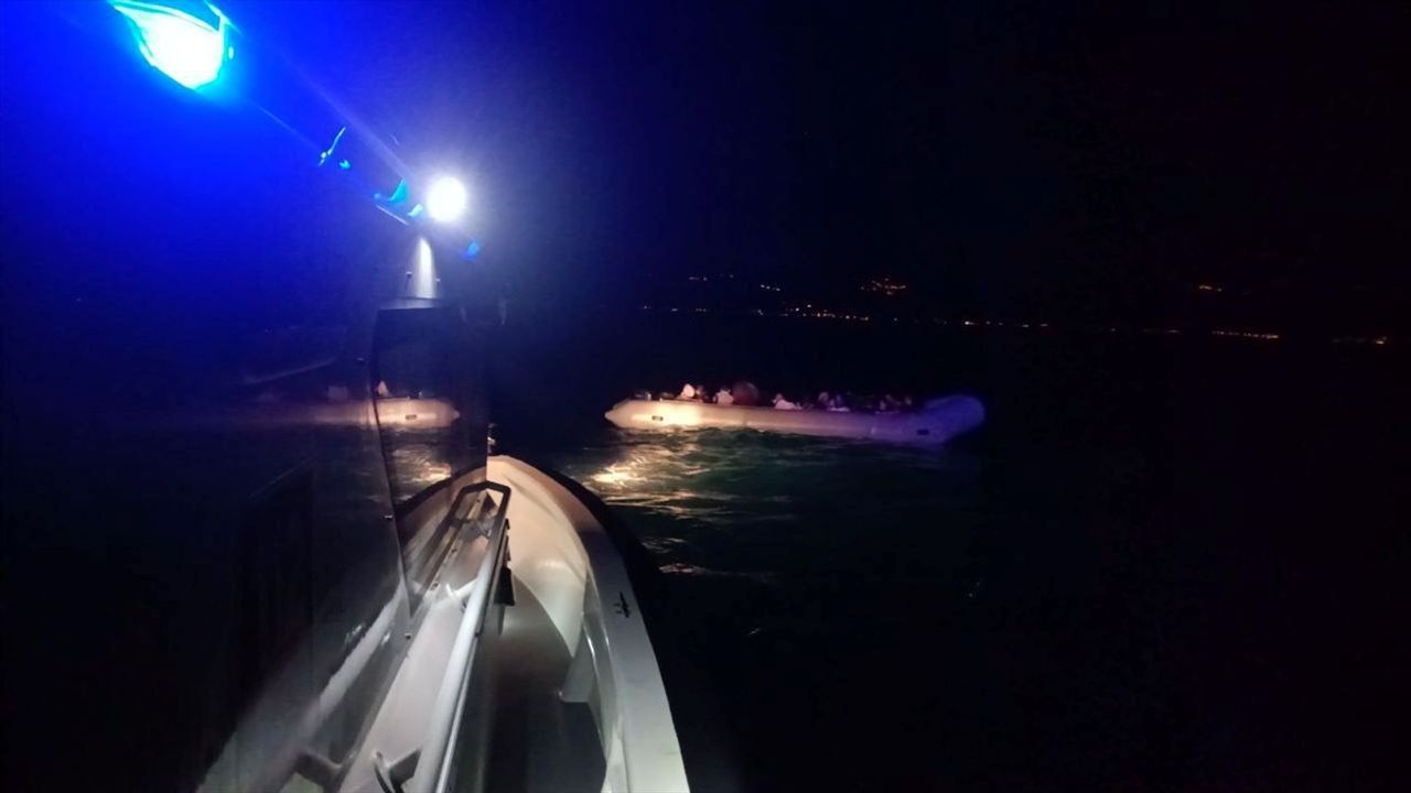 Ayvacık Açıklarında Düzensiz Göçmen Operasyonu