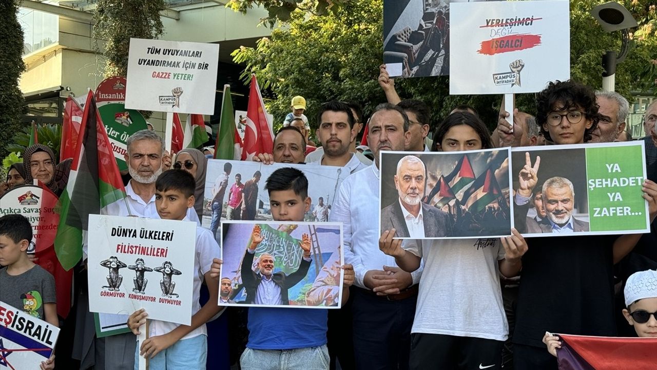 Edirne ve Tekirdağ'da İsmail Heniyye Suikastı Protestosu