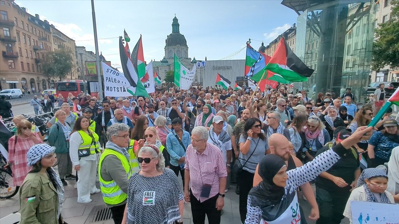 Stockholm'da Filistin Destek Gösterisi Düzenlendi