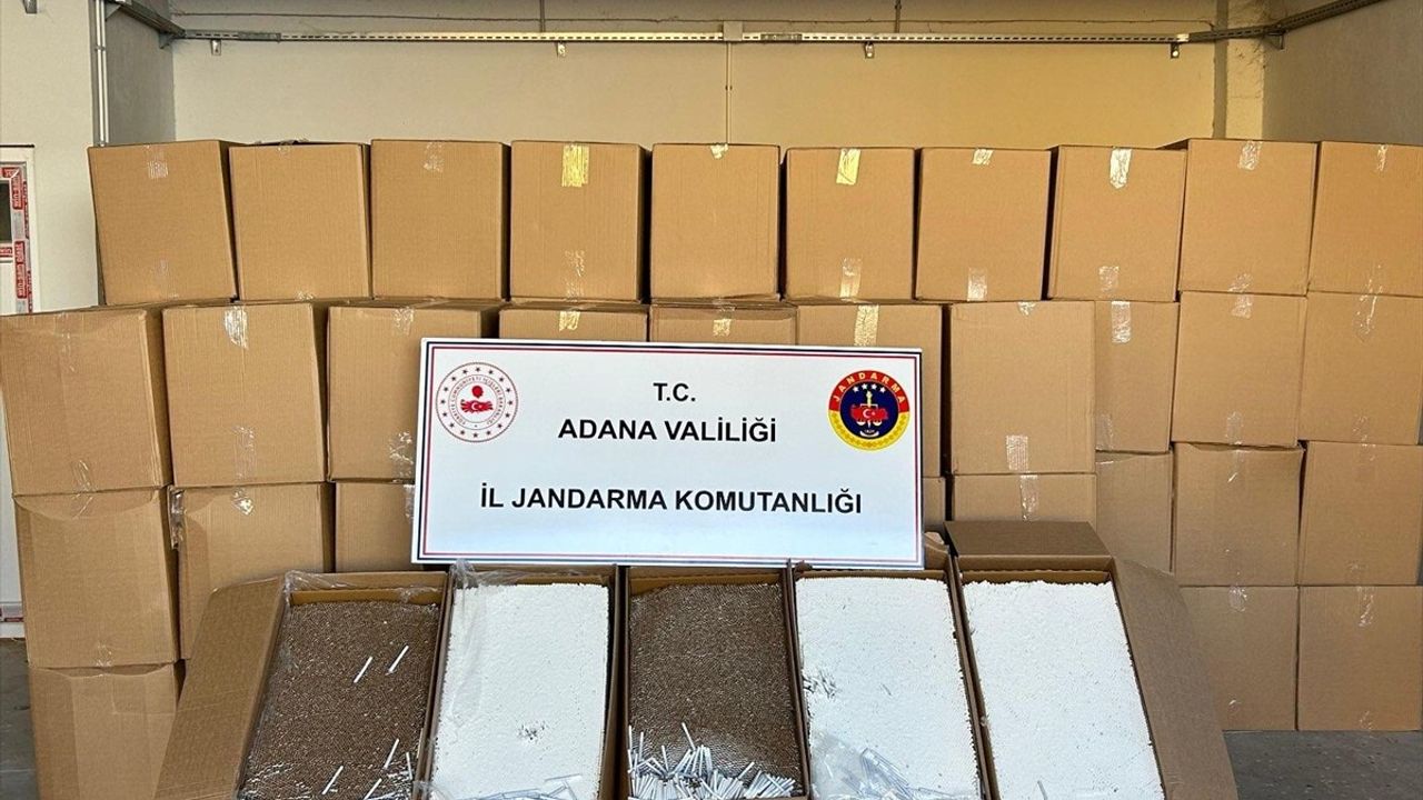 Adana'da 5 Milyon Kaçak Makaron Ele Geçirildi