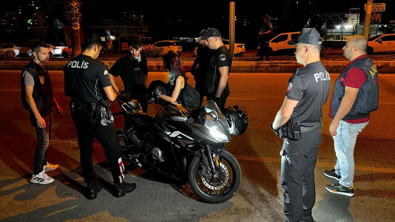 Mersin'de Motosiklet Sürücülerine Yoğun Denetim Uygulaması