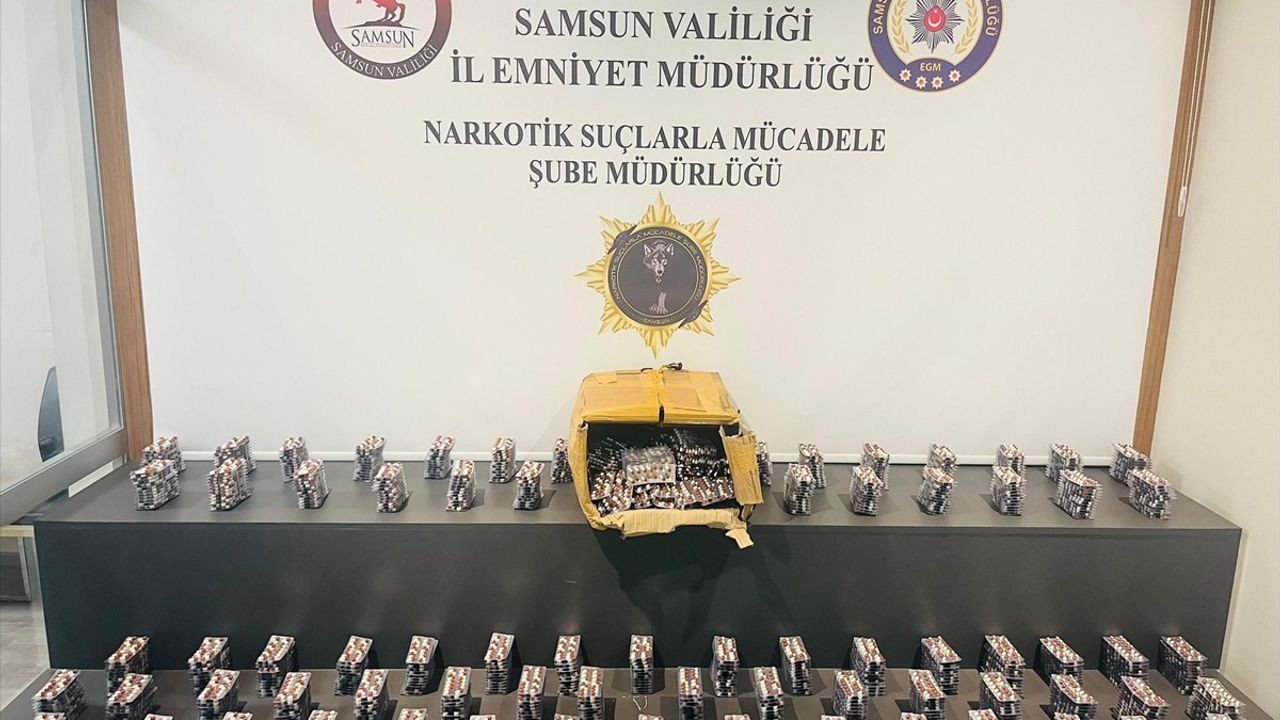 Samsun'da 15 Bin Sentetik Hap Ele Geçirildi