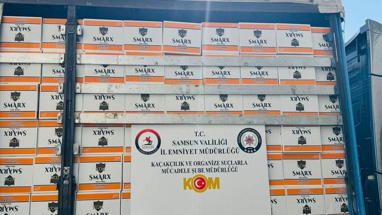 Samsun'da 5.7 Milyon Kaçak Makaron Ele Geçirildi