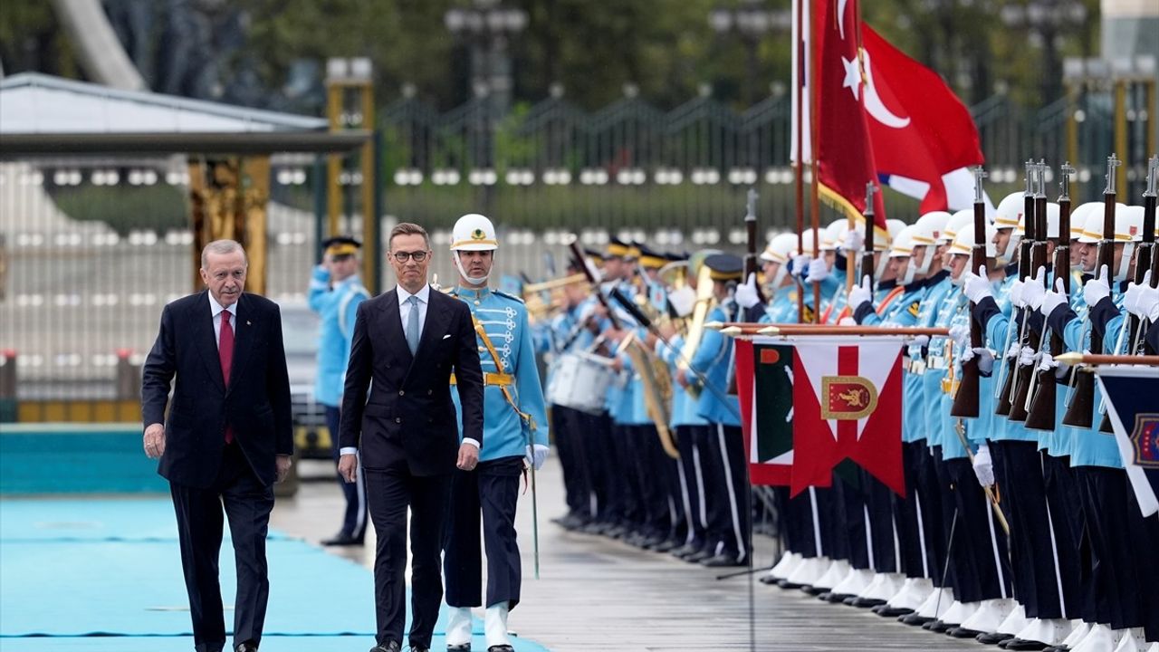 Cumhurbaşkanı Erdoğan Finlandiya Cumhurbaşkanı Stubb'u Resmi Törenle Ağırladı